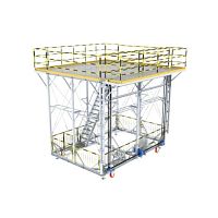 Fuselage access platform movable