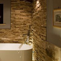 Travertine wall cladding panel TRAKE� ®bathroomfor interior wallsglued