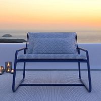 Contemporary armchair Lolitafabricsteelwith removable cushion