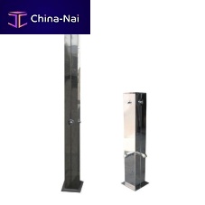 Pool outdoor shower PACIFICwalk-inwith foot washerstainless steel