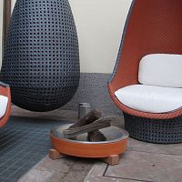 Wood-burning fire pit DEDONceramic
