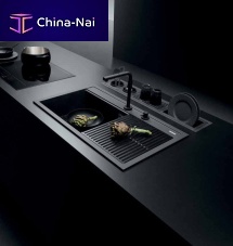 Single-bowl kitchen sink Citywithout drainboardgraniteovermount