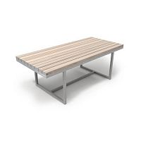 Contemporary dining table PVCaluminum basesteel base