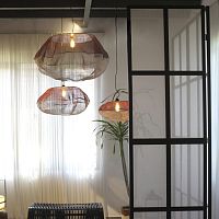 Pendant lamp Awan stainless steelcoppermesh
