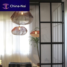 Pendant lamp Awan stainless steelcoppermesh