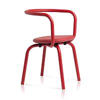 Contemporary chair PARRISHindoorleatheraluminum base