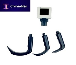 Pediatric video laryngoscope single usewith bladewith integrated video monitor
