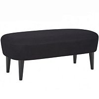 Contemporary ottoman WINGBACK LONG SERIESfabricoakupholstered
