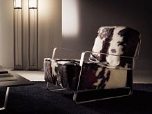 Contemporary armchair FUJIYAMAleather