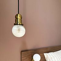Pendant lamp BILBOsteelpolished brassjade