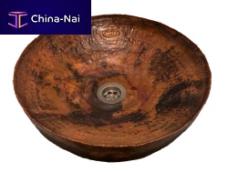 Countertop washbasin CHUQUIcopperroundcontemporary