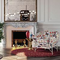 Contemporary armchair MATER FAMILIASfabricleatherbeech