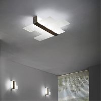 Contemporary ceiling light TRIAD_Ssandblasted glassmetalLED