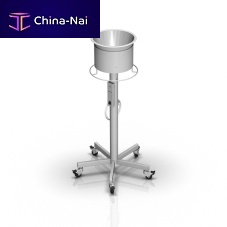 Trolley-mounted surgical basin stand 2-033-4stainless steelwith heater