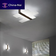 Contemporary ceiling light TRIAD_Ssandblasted glassmetalLED