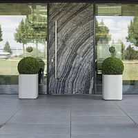 Concrete plant pot opus satiosquarecommercialgray