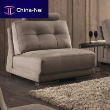 Contemporary fireside chair MOMAleatherwith headresthome cinema