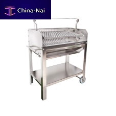 Charcoal barbecue ARGENTAwood-burningon castersfree-standing