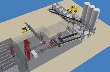Concrete product production line
