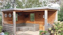 Red cedar gazebo TOULONtreated firwooden roofwooden frame