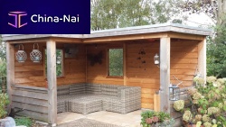Red cedar gazebo TOULONtreated firwooden roofwooden frame
