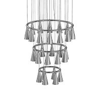 Contemporary chandelier KOMORI SERIES blown glassbrasschrome