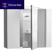 Bathroom mirror cabinet with built-in lighting BASICcontemporarywall-mounted