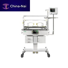 Infant incubator on casters OKM 801Trendelenburgwith monitorwith 4 operating windows