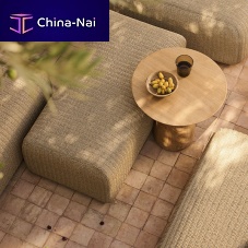Contemporary pouf MAIfabricsquareoutdoor