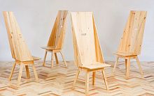 Contemporary chair WASTE NOT WANT NOTwoodenin reclaimed materialhome
