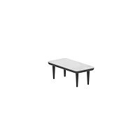Contemporary coffee table STYLETTOteakceramicaluminum base
