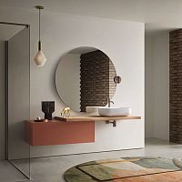 Wall-mounted bathroom mirror GIMMYcontemporaryrectangularround