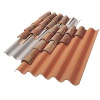 Pitched roofing sheet TEGOLIT 200PVAroof tile lookwaterproof