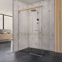 Glass shower enclosure VIVAaluminumwith sliding doorcorner