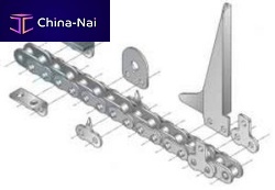Steel conveyor chain 8000 seriesattachmentfor the glass industrycanning industry