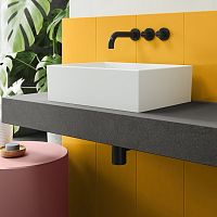 Resin countertop ARTOPslatecementbathroom