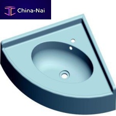 Wall-mounted washbasin SANIVASQUEresin1-holewith overflow