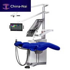 Dental treatment unit with chair FLOWcompactwith adjustable headrestambidextrous
