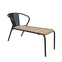 Contemporary chaise longue woodenmetalmetal