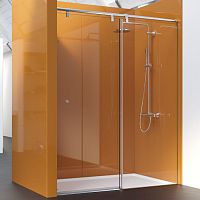 Sliding shower screen ANNA HOOKfor alcovestempered glass
