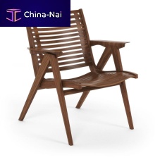 Scandinavian design armchair walnut