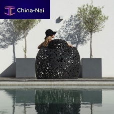 Contemporary armchair STELLARbasalt fiberhandmadeacoustic