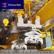 Slab lifting and turning clamp horizontal