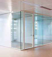 Removable partition PRIMACYdouble-glazedaluminumfor offices