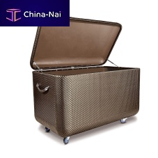 Contemporary chest LA MALLEgardenthermo-lacquered aluminumresin wicker