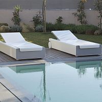 Contemporary sun lounger WEST COASTSunbrella®aluminumgarden