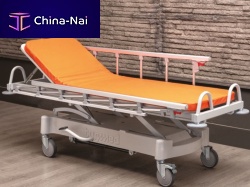 Transport stretcher trolley TM-C 3017hydraulicheight-adjustablewith adjustable backrest