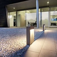 Urban bollard light CONCRETEcontemporarycast aluminumconcrete