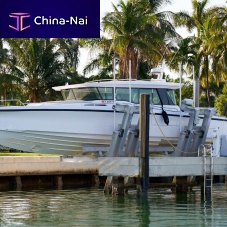Boat lift dock-mounted
