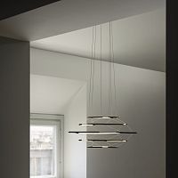 Contemporary chandelier DROP 5aluminumcommercialgeometric